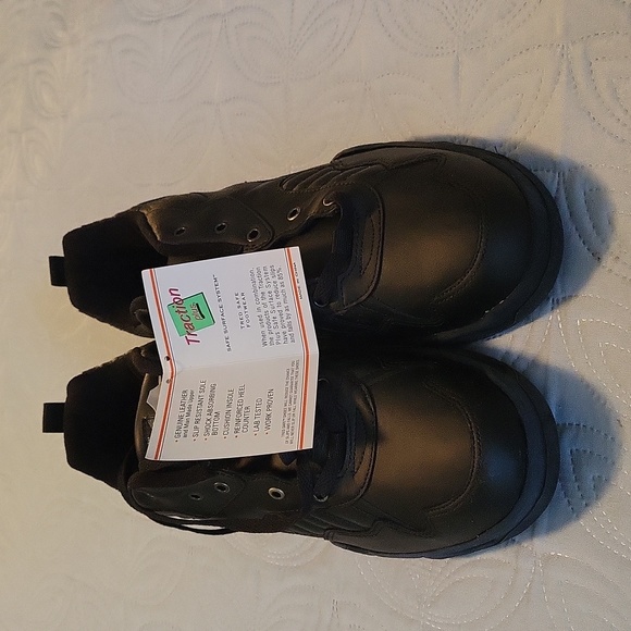 Size 14 Tred Safe, black leather men's shoes - Picture 2 of 5